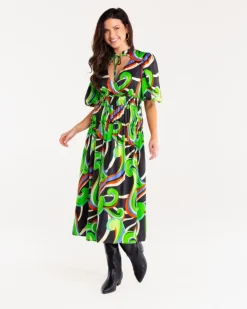 Midi-Alden Adair Shelbi Dress In Kimono