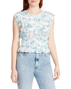 Tanks-BB Dakota Gabriela Blue Floral Top