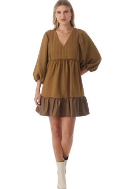 Mini-Crosby By Mollie Burch Addison Dress - Sepia