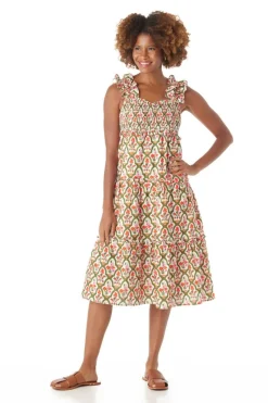Midi-Crosby By Mollie Burch Brayden Dress Garden Lattice