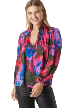 Blouses-Crosby By Mollie Burch Gabby Blouse Blurred Floral