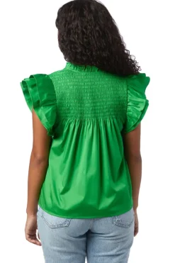 Blouses-Crosby By Mollie Burch Layla Top - Bright Fern