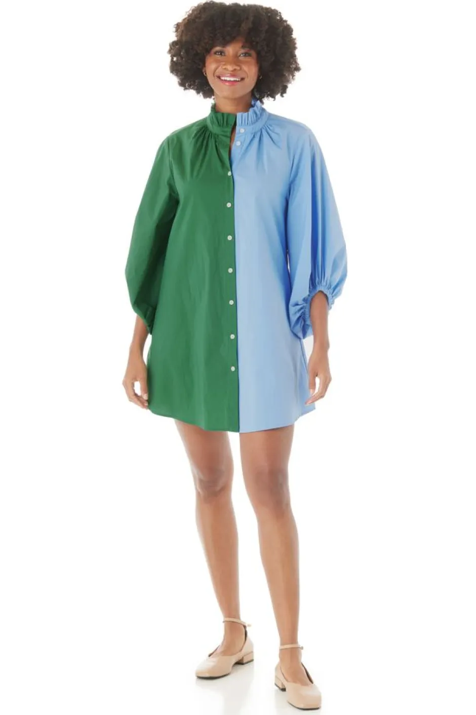 Mini-Crosby By Mollie Burch Olive Dress Hyacinth Pine