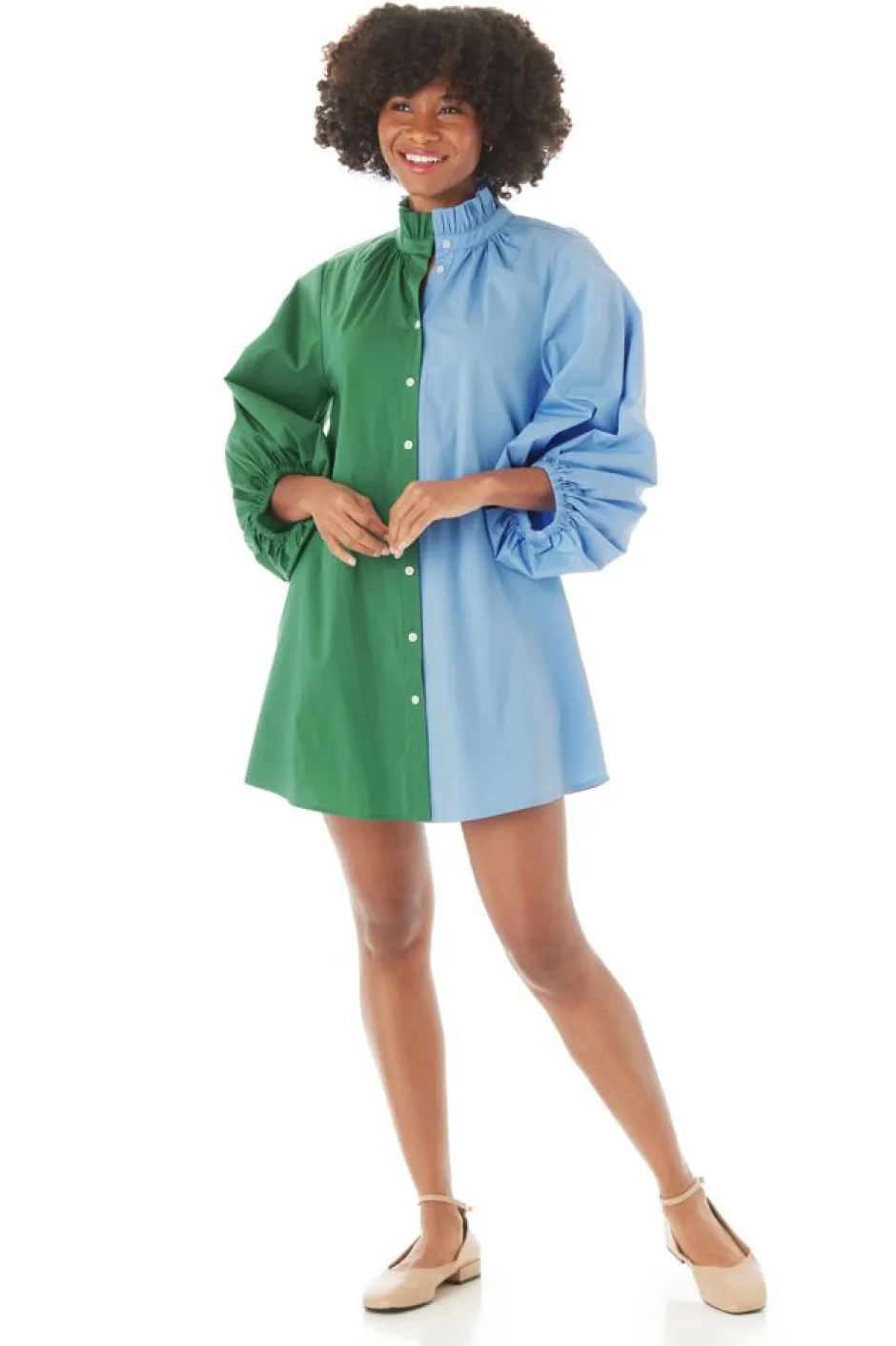 Mini-Crosby By Mollie Burch Olive Dress Hyacinth Pine