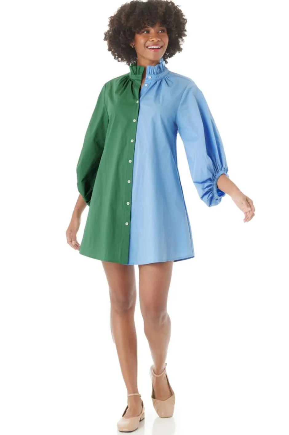 Mini-Crosby By Mollie Burch Olive Dress Hyacinth Pine