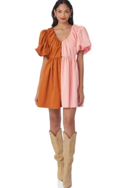 Mini-Crosby By Mollie Burch Raines Dress Salmon/Clay