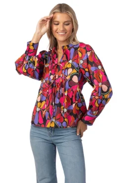 Blouses-Crosby By Mollie Burch Renny Top Daily Disco