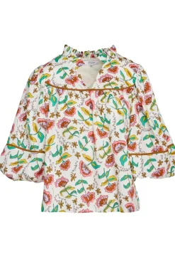 Blouses-Crosby By Mollie Burch Rosie Top Woodcut Floral