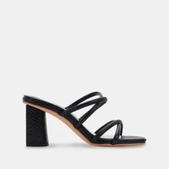 Heel-Dolce Vita Patsi Black Heel Sandal