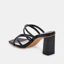 Heel-Dolce Vita Patsi Black Heel Sandal