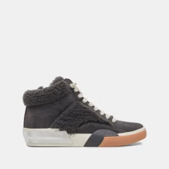 Sneaker-Dolce Vita Zilvia Plush Sneakers Anthracite Suede