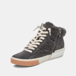 Sneaker-Dolce Vita Zilvia Plush Sneakers Anthracite Suede