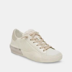 Sneaker-Dolce Vita Zina Plush White Sliced Leather