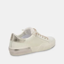 Sneaker-Dolce Vita Zina Plush White Sliced Leather