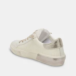 Sneaker-Dolce Vita Zina Plush White Sliced Leather