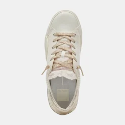 Sneaker-Dolce Vita Zina Plush White Sliced Leather