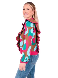 Sweaters-Emily McCarthy Lillian Sweater Meadowbrook Spot Cheetah