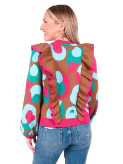 Sweaters-Emily McCarthy Lillian Sweater Meadowbrook Spot Cheetah