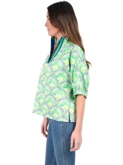Blouses-Emily McCarthy Poppy Top Deco Palm