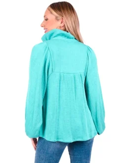 Blouses-Emily McCarthy Stella Top Crinkle Meadowbrook