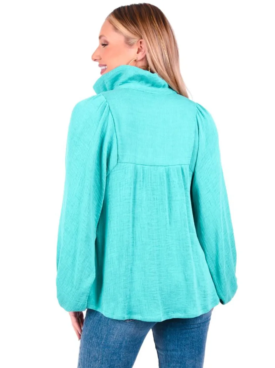 Blouses-Emily McCarthy Stella Top Crinkle Meadowbrook