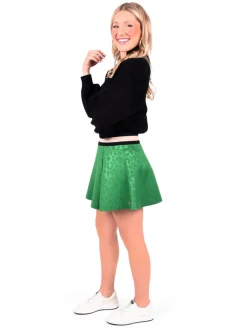 Skirts-Emily McCarthy Sydney Skirt Evergreen Cheetah