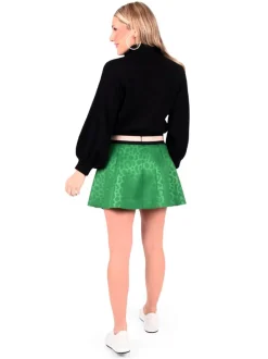 Skirts-Emily McCarthy Sydney Skirt Evergreen Cheetah