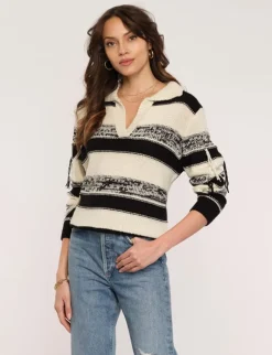 Sweaters-Heartloom Joy Sweater In Ivory Stripe