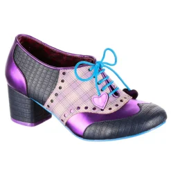 Loafers/Oxfords-Irregular Choice Clara Bow Navy Purple