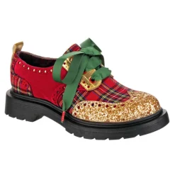 Loafers/Oxfords-Irregular Choice Smart N Spiffy Christmas Plaid