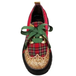 Loafers/Oxfords-Irregular Choice Smart N Spiffy Christmas Plaid
