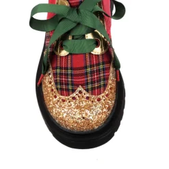 Loafers/Oxfords-Irregular Choice Smart N Spiffy Christmas Plaid