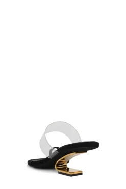 Sandal-Jeffrey Campbell Calculate Black Suede Sandal