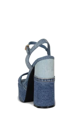 Heel-Jeffrey Campbell Girlfriend Blue Denim Platform