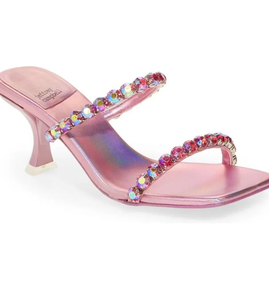 Heel-Jeffrey Campbell Mrs Big 2 Pink Inidescent Combo