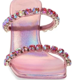 Heel-Jeffrey Campbell Mrs Big 2 Pink Inidescent Combo