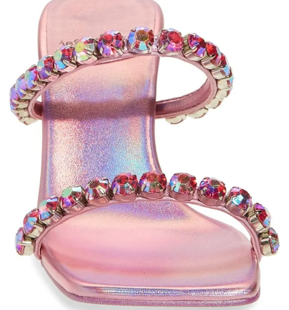 Heel-Jeffrey Campbell Mrs Big 2 Pink Inidescent Combo