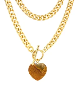 Jewelry-Jurate LA Oh Girl Brown Agate Necklace