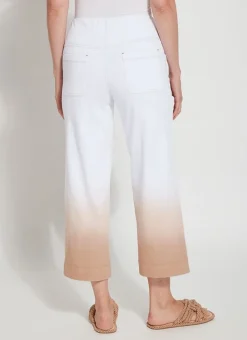 Jeans-Lysse Dip Dye Ombre Wide Leg Crop
