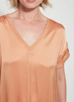 Blouses-Lysse Santorini Top Iced Tea