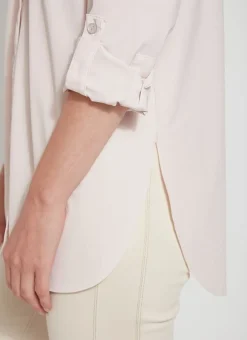 Blouses-Lysse Sporty Roll Up Sleeve Schiffer Mineral