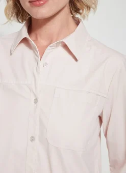 Blouses-Lysse Sporty Roll Up Sleeve Schiffer Mineral