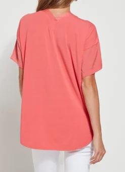 Blouses-Lysse Stevie Top Coral Touch