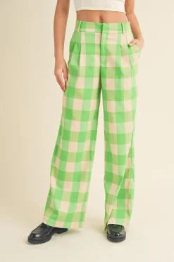 Pants-&Merci &Merci Green Apple Plaid Trouser