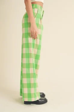 Pants-&Merci &Merci Green Apple Plaid Trouser