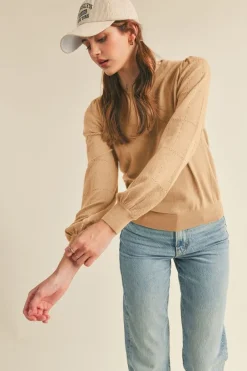 Sweaters-&Merci &Merci Pointelle Puff Sleeve Sweater