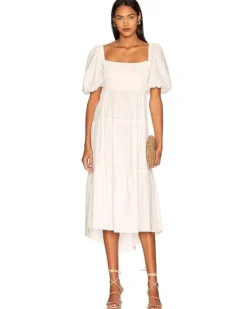 Midi-MINKPINK Azalea Midi Dress Ivory