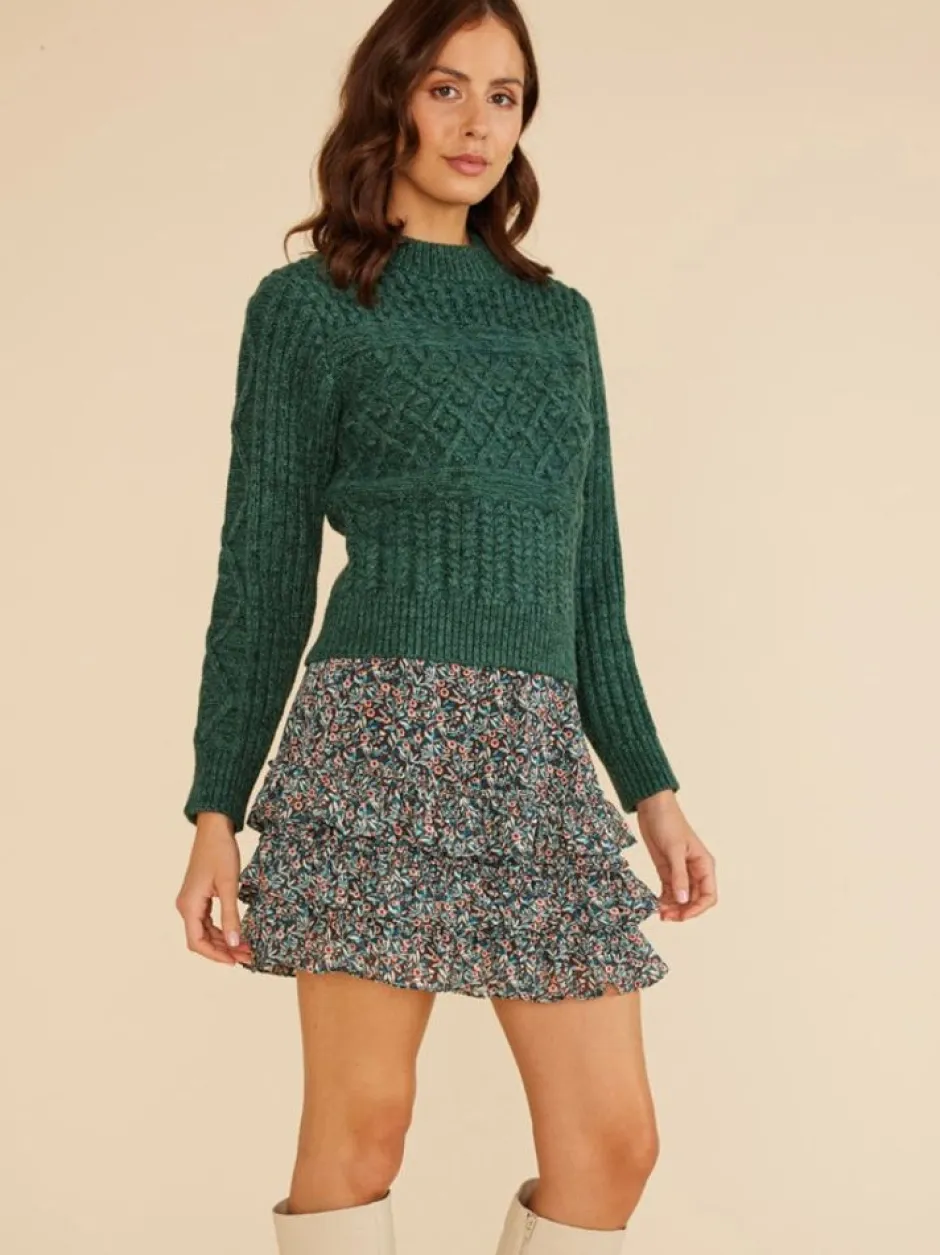 Sweaters-MINKPINK Kira Green Knit Jumper