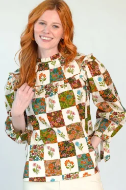 Blouses-Olivia James the Label Emma Top Patchwork