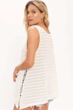 Tanks-Project Social T Runaway Stripe Washed Tank